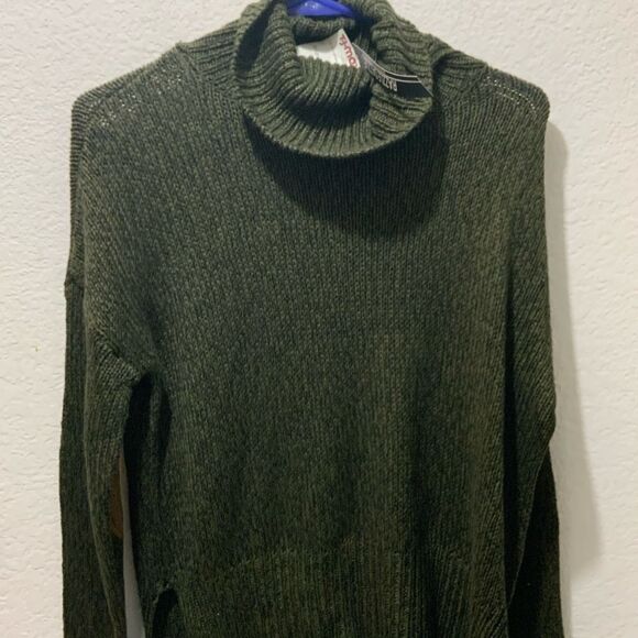 Razzle Dazzle sweater green with leather elbows New - Picture 3 of 9